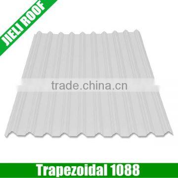 Trapezoidal style corrugated pvc roof sheet prices