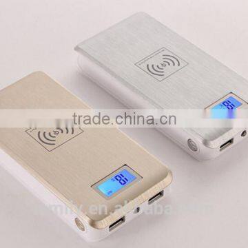 Qi Wireless Power Bank Charger 12000mah Real Capacity,LED and Digital Capacity Display,dual USB Output photo-2