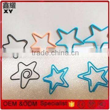 Unique geometrical star shapes metal paper clip
