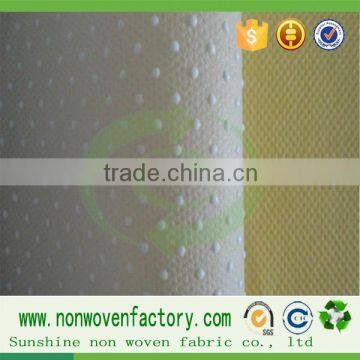 Quality pp spunbond nonwoven fabric with pvc dot non slip slipper fabric