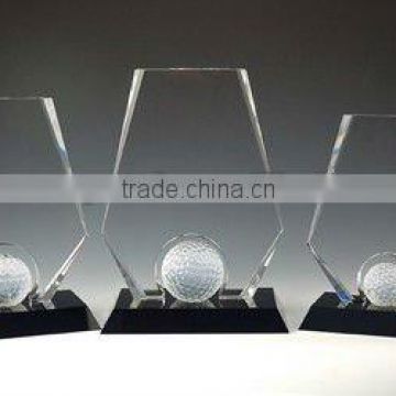 pure crystal golf with base for desk decorations(R-0745