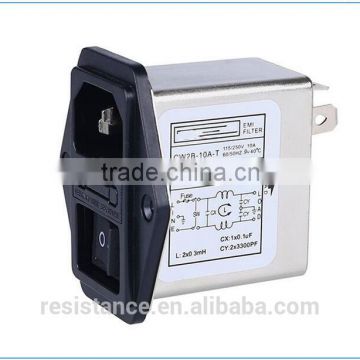 Power Filter Socket EMI Filter With Insurance 10A