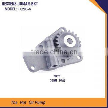 China product oil pump parts of machine mini oil pump for PC200-6 6D95