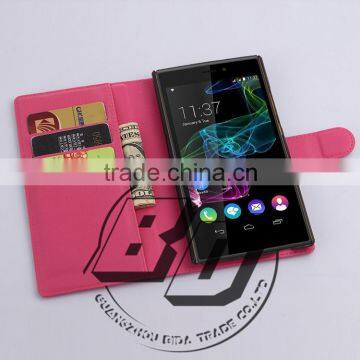 Wholesale Popular Magnetic Flip Leather Wallet Case With Card Slots For Wiko Ridge Fab 4G Leather Case Fast Delivery photo-2
