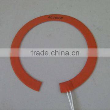 Flexible silicone rubber heating elements