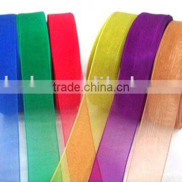 Sheer Red Organza Ribbon for Wholesale