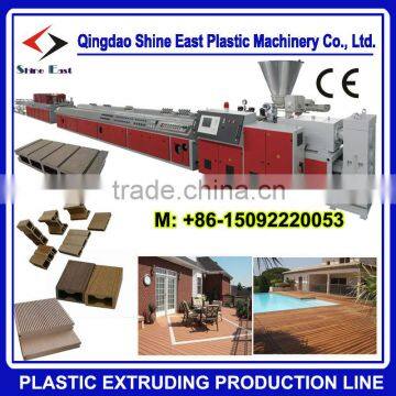 Wood Plastic Making Machine / wood floor production line / wood plastic compostie decking machine