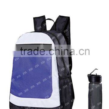210D Polyester Ripstop Foldable Fashion Backpack