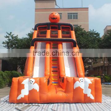 Hot sale Halloween inflatable slide pumpkin inflatable slide