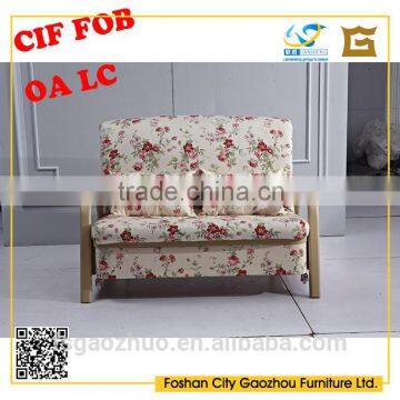 Modern Simple Design Northern-European Style sofa bed with solid wood armrest and legs