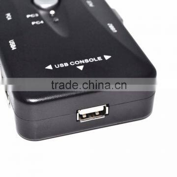 2016 New 4 Port Hub USB 2.0 KVM VGA/SVGA Switch Box Adapter Connects Printer Intelli Keyboard Mouse 4 Computers Use 1 Monitor photo-3