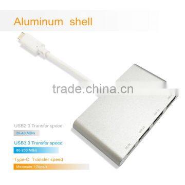 Type c to Usb Hub Adapter Charging Port USB 3.1 Type C HUB Male to Multiple 4 Type-A 3.0 Hub Adapter