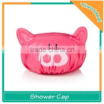 Fancy Pink Pig Children Ear Cartoon Shower Cap