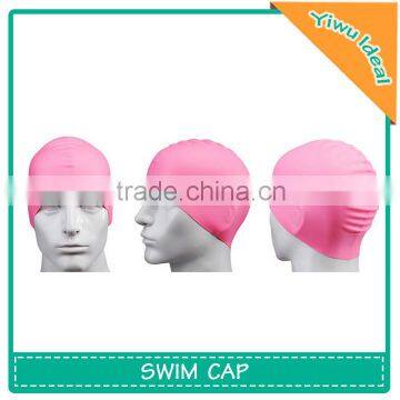 Durable Pink Funny Silicone Caps For Swimming Pool