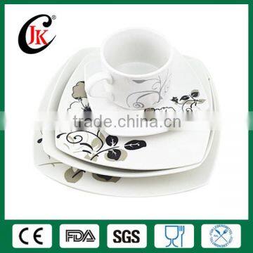 Wholesale high quality white cheap ceramic dinner set 4 pcs 16 pcs 20 pcs