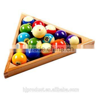 Billiard ball wooden triangle with sharp angled