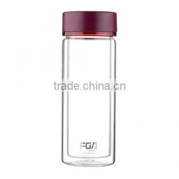 Hot Sale Double Wall Insulated Tea Glass Bottle Three Color Tea Cup Water Bottle photo-4