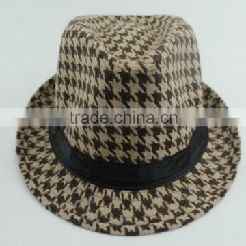 100% Cotton custom made wide brim fedora Hat for men made in China