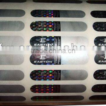 custom making PET serial number laser sticker