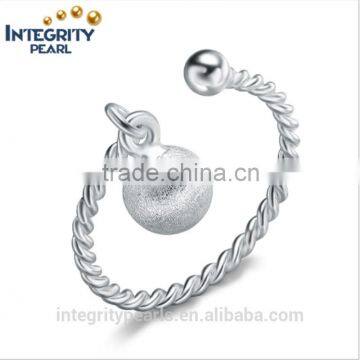 Top Quality Wholesale Fashion Rhodium Plated Wedding jewellery fine silver ring