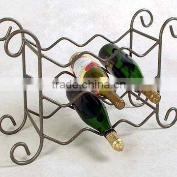 9 Bottle Wrought Iron Wine Rack (HF-A-0091)