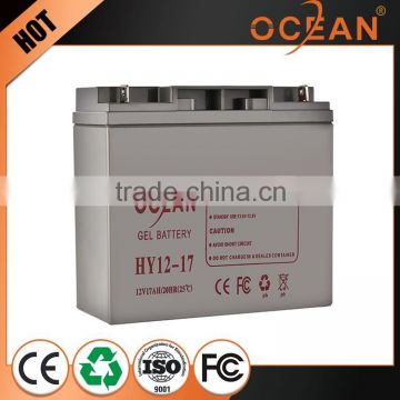 12V 17ah durable in use hot selling nominal battery deep cycle