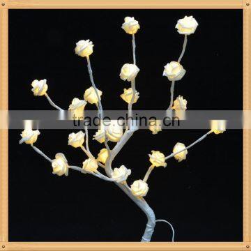 popular tabletop battery operater powder led rose flower light