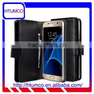 Popular Black Wallet MOBILE PHONE CASE Double Layer PU Leather Case for Samsung Galaxy S7