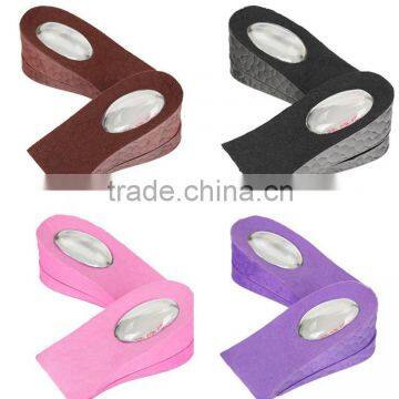 Removable and adjustable PU/PVC foam gel increase heel cushion