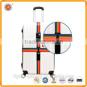 2016 High Quality Tsa Lock Rainbow Color Travel Luggage Belt