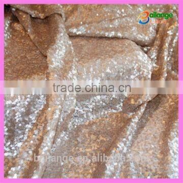 2016 Wholesale sequin fabric champagne rose gold for fashion dress