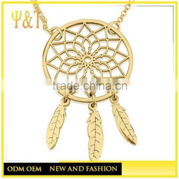 with tassel enamel dream catcher necklace (QD-046)