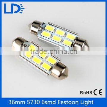 Hot selling 12v 36mm 6smd 5630 5730 auto led festoon Canbus dome light car Led Roof Lights