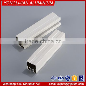 Powder coated aluminum handle profiles for sliding wardrobes