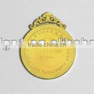 cheap metal sports medals with ribbom and customer logo