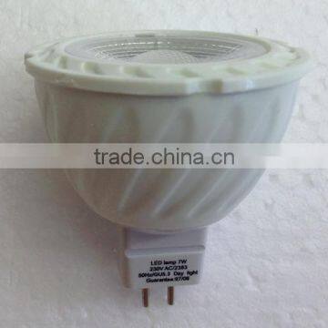 dimmable MR16 GU5.3 7W DC12V plastic led bulb downlight TUV CE light gy6.35 led light