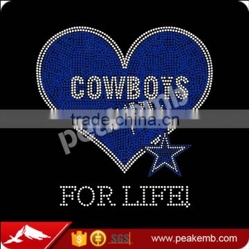 Wholesale Rhinestone Cowboys Girl For Life iron on rhinestone transfers