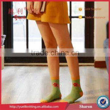 Custom sock packaging korea sock knitting machine little flower sock