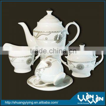 The fine ceramic coffee set