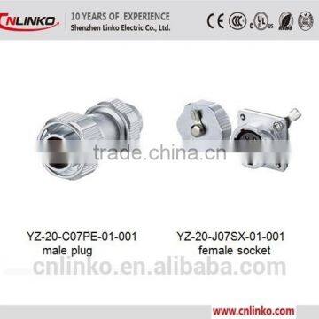 M20 IP67 LED Cable Male Female Electrical Connector with Bayonet Lock