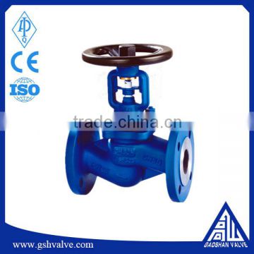 DIN standard GS-C25 bellows seal ductile iron globe valve