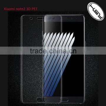 HUYSHE anti-explosion tempered 3D PET full cover glass 0.3mm screen 9H protector for Xiaomi Note2