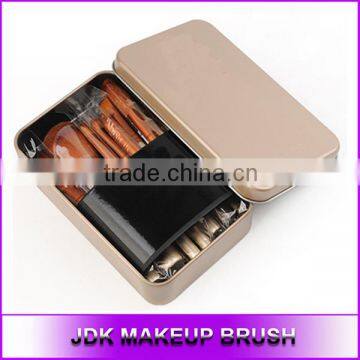 NKD 12PCS Professional brush set Cheap Make up brush set NKD Metal Box packaging brush set wholesale