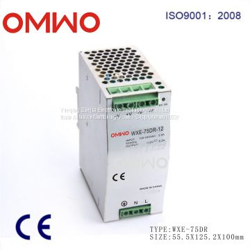 WXE-75DR-12 75W 12V Din Rail Power Supply