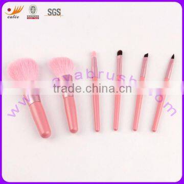 5pcs mini makeup brush set with pink color