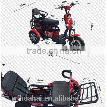 2016 direct factory price 48v 650w 20ah battery electric tricycle adults