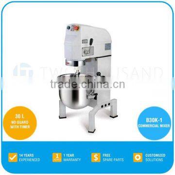 Cake Mixing Machine - 30 Liters, With Timer, No Guard, CE, Belt Transmission, B30K-1