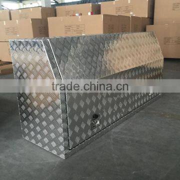 Fully Open Lid Aluminium Checker Plate Ute Tool box