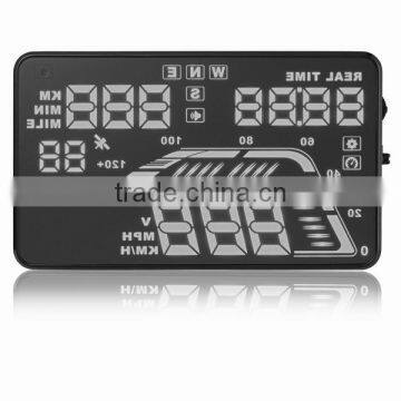 Car hud Q7 head up display for car speed monitor with 5.5 inch screen