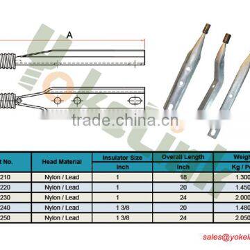 Electric accessories high low voltage steel pole top pin /spindle